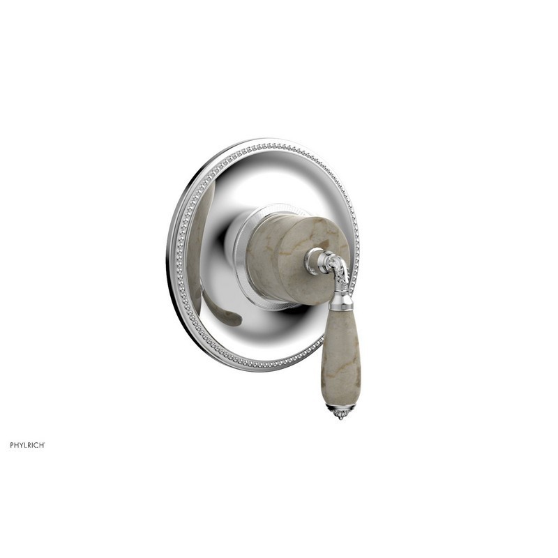 PHYLRICH TH338D/026 VALENCIA 8 5/8 INCH BEIGE MARBLE LEVER HANDLE THERMOSTATIC SHOWER TRIM