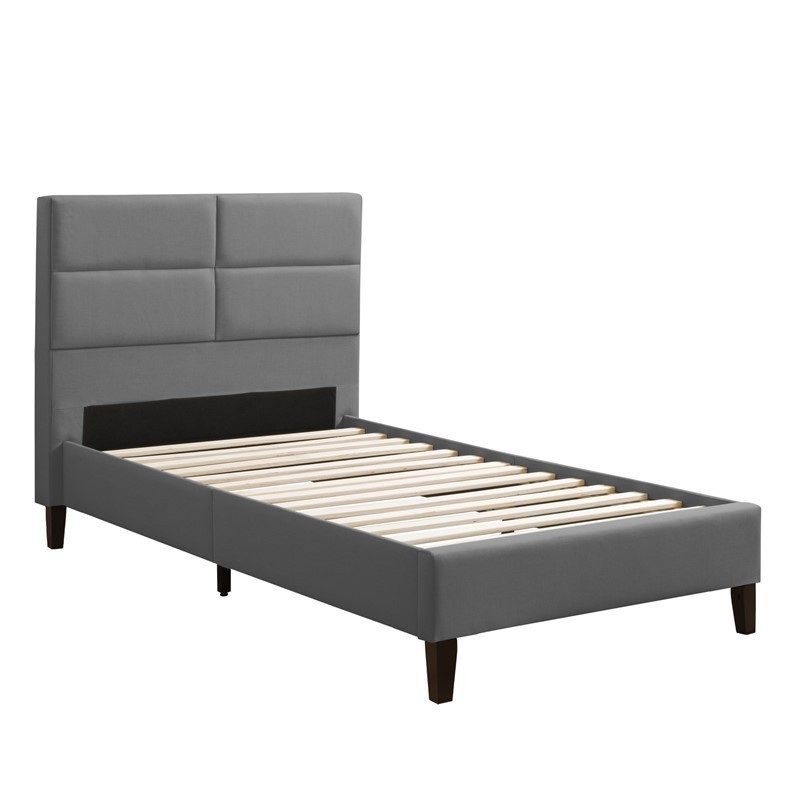 CORLIVING BRH-204-S BELLEVUE 44 INCH UPHOLSTERED PANEL BED, TWIN OR SINGLE