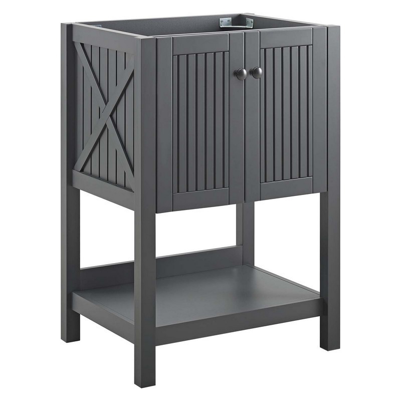 MODWAY EEI-3942-GRY STEAM 23 INCH BATHROOM VANITY CABINET WITHOUT SINK BASIN