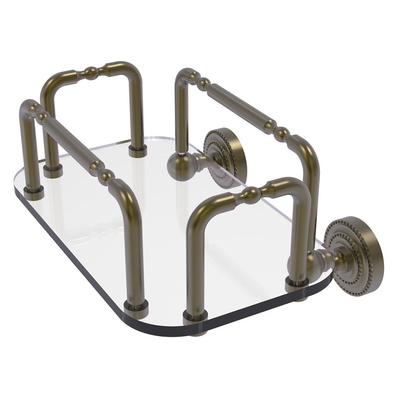ALLIED BRASS GT-2-DT-ABR DOTTINGHAM 10 1/4 INCH WALL MOUNTED GUEST TOWEL HOLDER