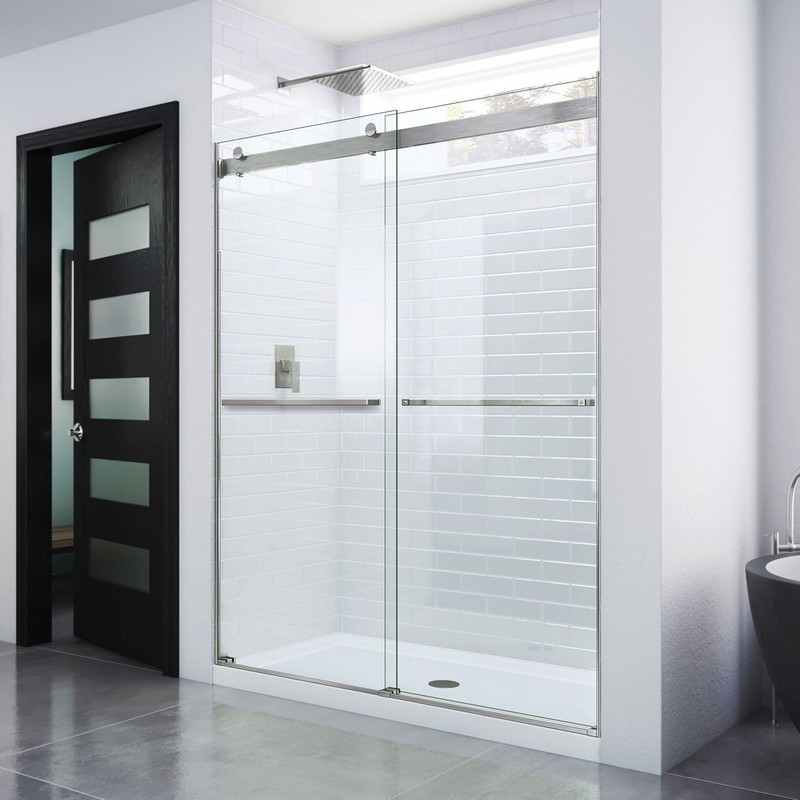 Frameless Bypass Shower Door, Dreamline Infinity Z 44 To 48 Inch Frameless Sliding Shower Door