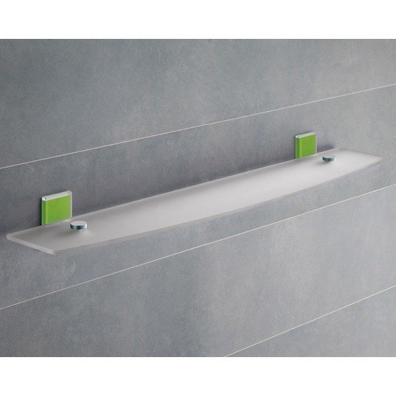 GEDY 7819-60-04 MAINE 23 INCH MOUNTING FROSTED GLASS BATHROOM SHELF