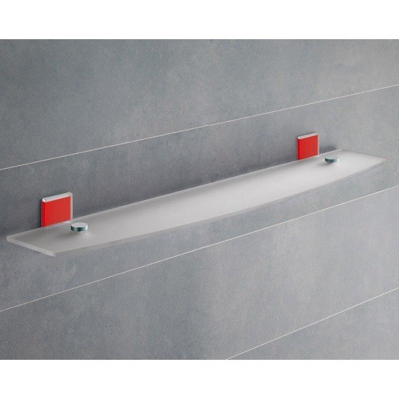 GEDY 7819-60-06 MAINE 23 INCH MOUNTING FROSTED GLASS BATHROOM SHELF