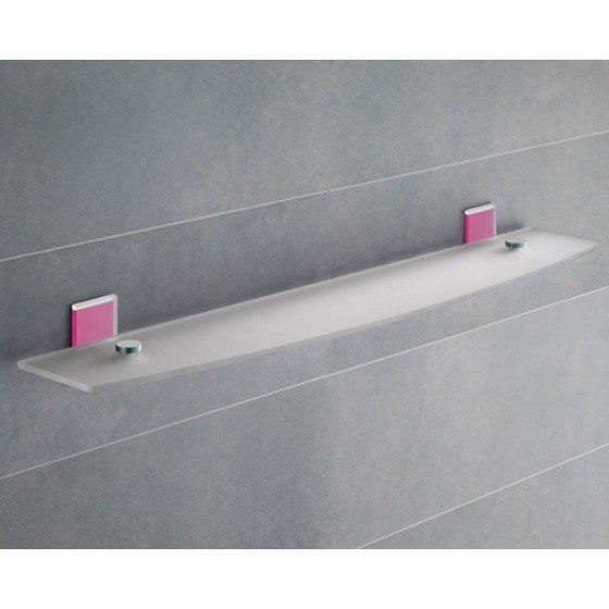 GEDY 7819-60-76 MAINE 23 INCH MOUNTING FROSTED GLASS BATHROOM SHELF