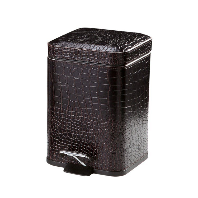 GEDY AL09-19 AILANTO CROCODILE WASTE BASKET MADE FROM FAUX LEATHER