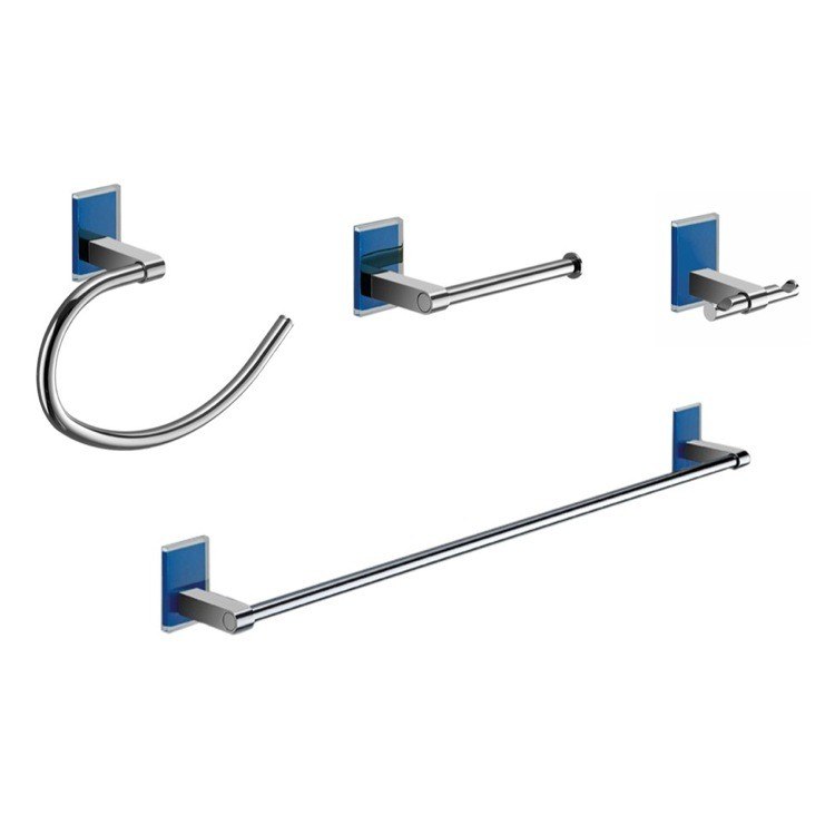 GEDY MNE1800-05 MAINE AND CHROME 4 PIECE ACCESSORY HARDWARE SET