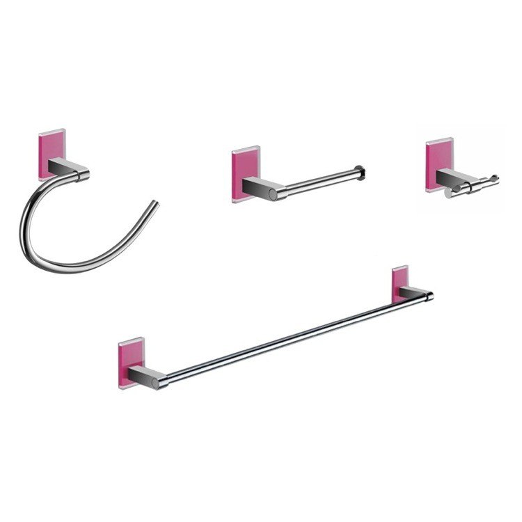 GEDY MNE1800-76 MAINE AND CHROME 4 PIECE ACCESSORY HARDWARE SET
