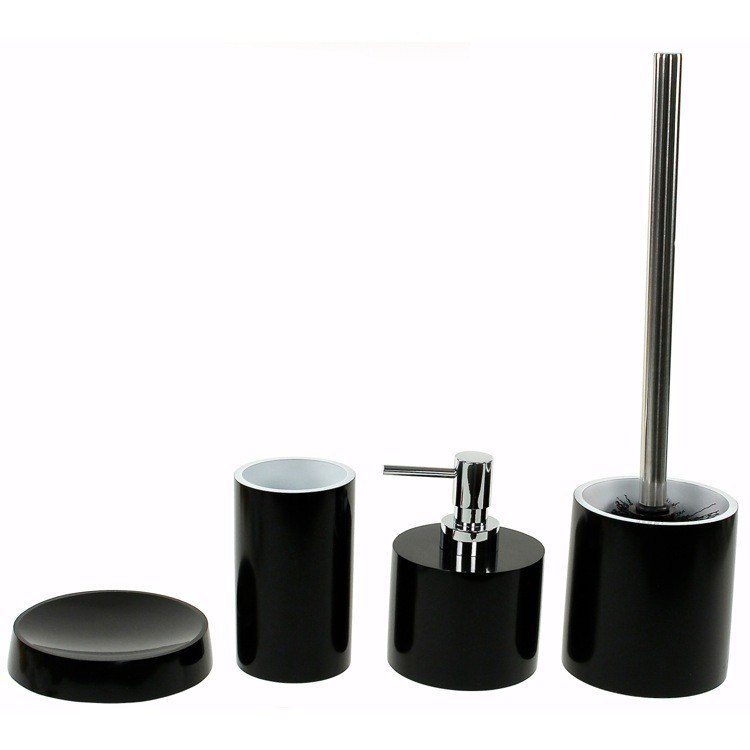 GEDY YU181-14 YUCCA BATHROOM ACCESSORY SET WITH 4 PIECES, FREE STAND
