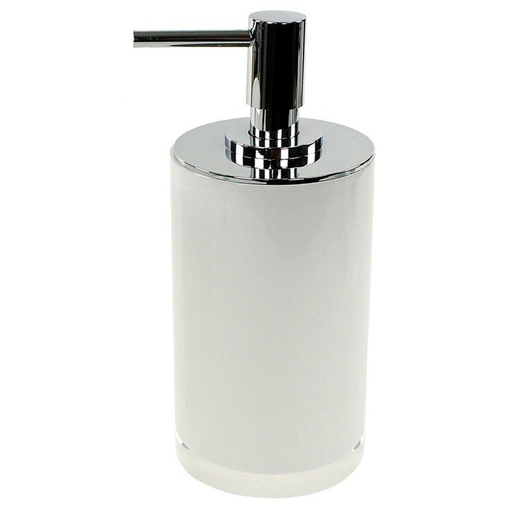 GEDY YU80-02 YUCCA FREE STANDING ROUND SOAP DISPENSER IN RESIN